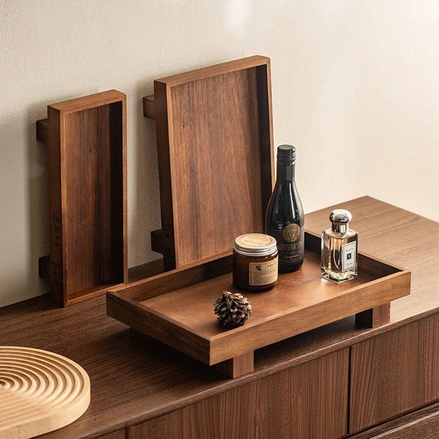 Food Storage Restaurant - Japanischer Holz-Gongfu-Teezeremonie-Zubehör Restaurant Kaffee-Aufbewahrungs- und Serviertablett
