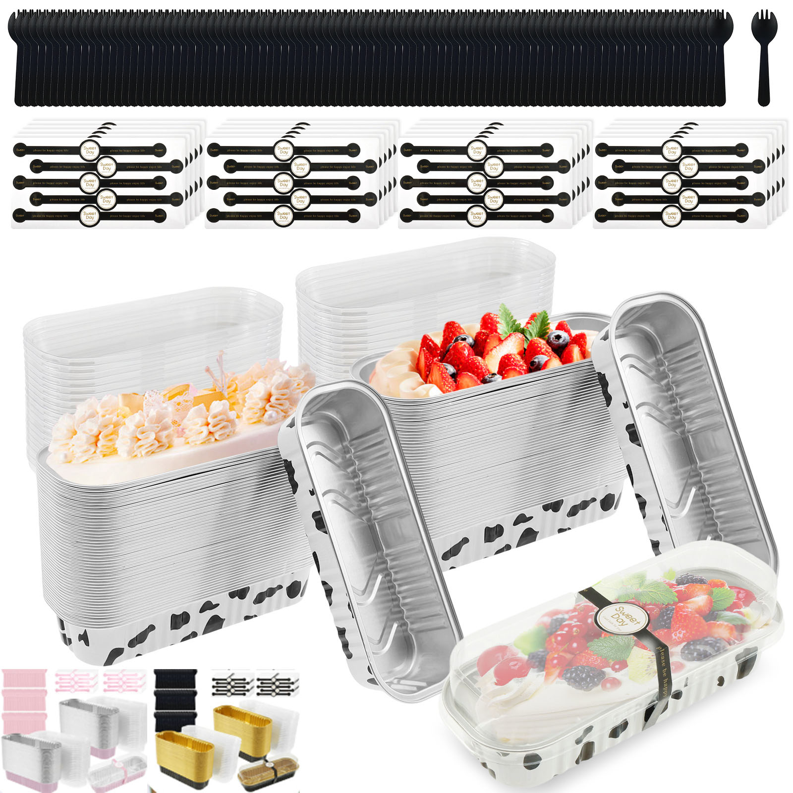 Portion Control Container - Mini-Kastenformen mit Deckel, rechteckige Backform aus
