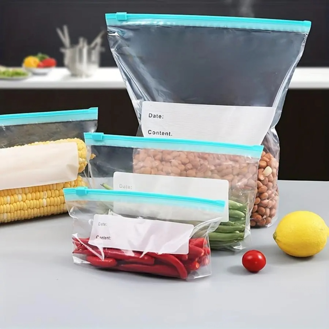 Food Storage Essentials - 60 Stück wiederverwendbare Frischhaltebeutel für den