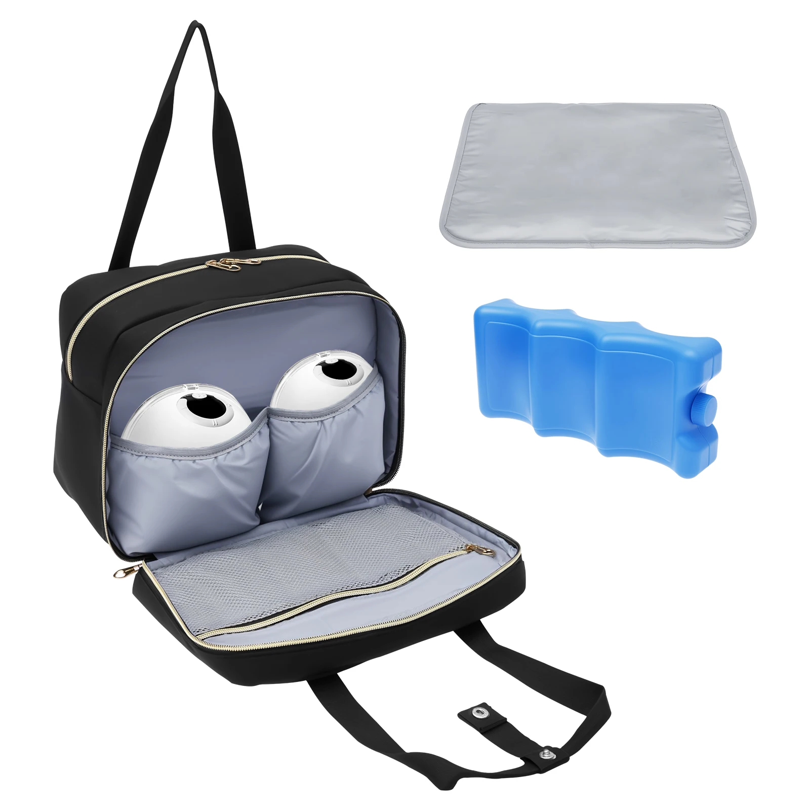 Food Storage For Baby - Milchpumpen-Aufbewahrungstasche mit Eisbeutel und wasserdichter Matte,