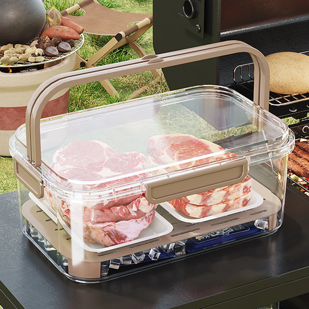 Food Storage Large Plastic Containers - Tragbarer Lebensmittelaufbewahrungsbehälter, großes Fassungsvermögen, luftdichte Frischbox