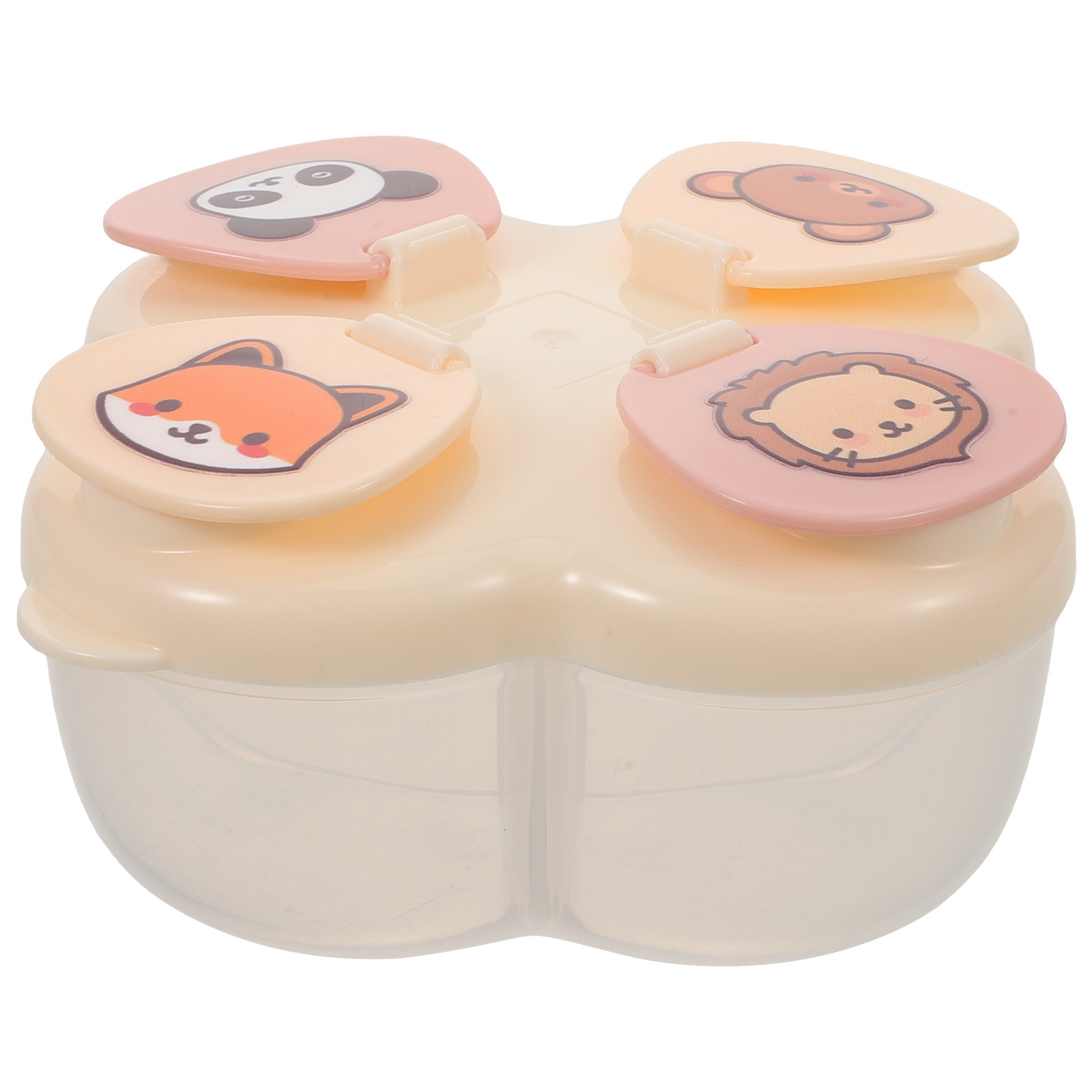 Food Storage For Baby - Tragbarer Milchpulverbehälter mit 4 Fächern, Formel-Spenderbox,