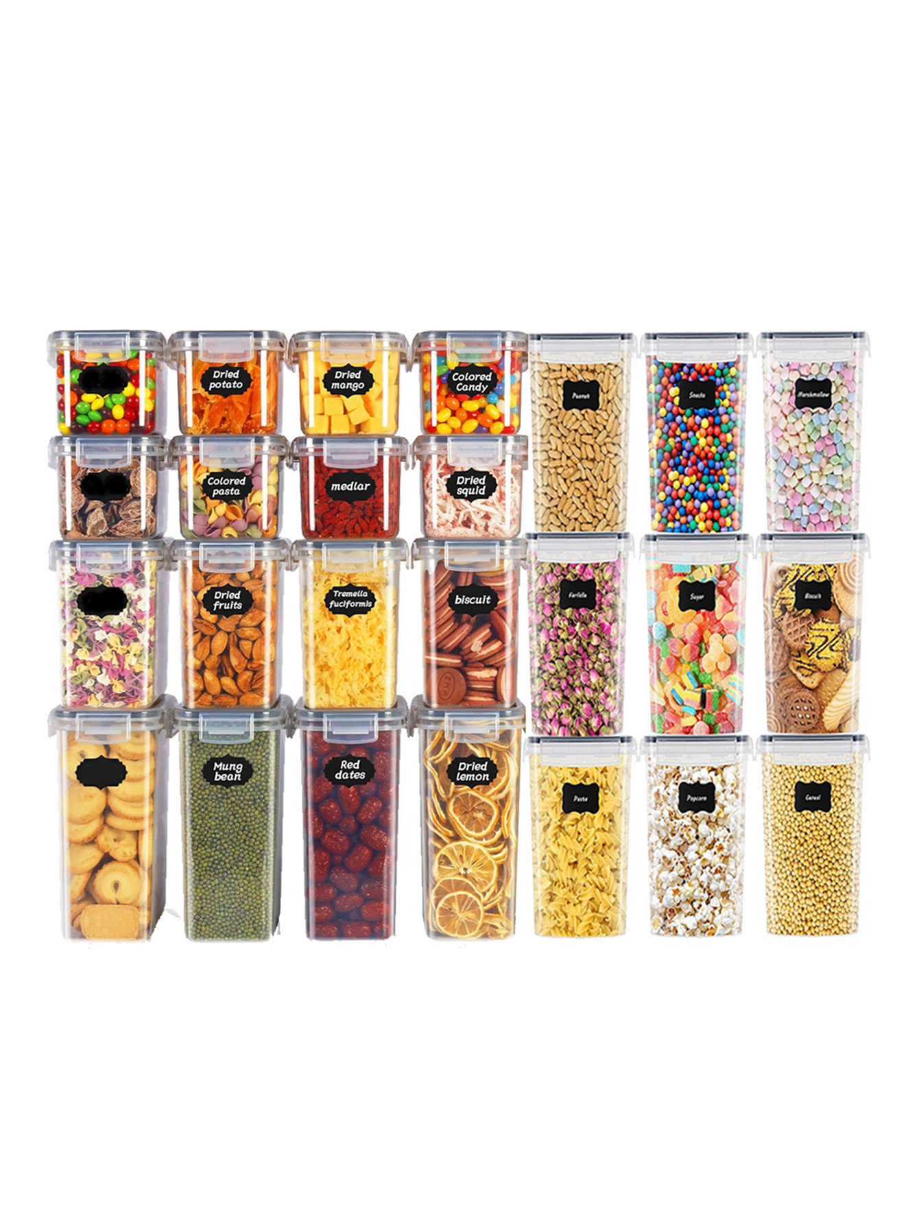 Food Storage Meals - 48 Stück, Versiegelte Lebensmittelbehälter mit Deckeln,