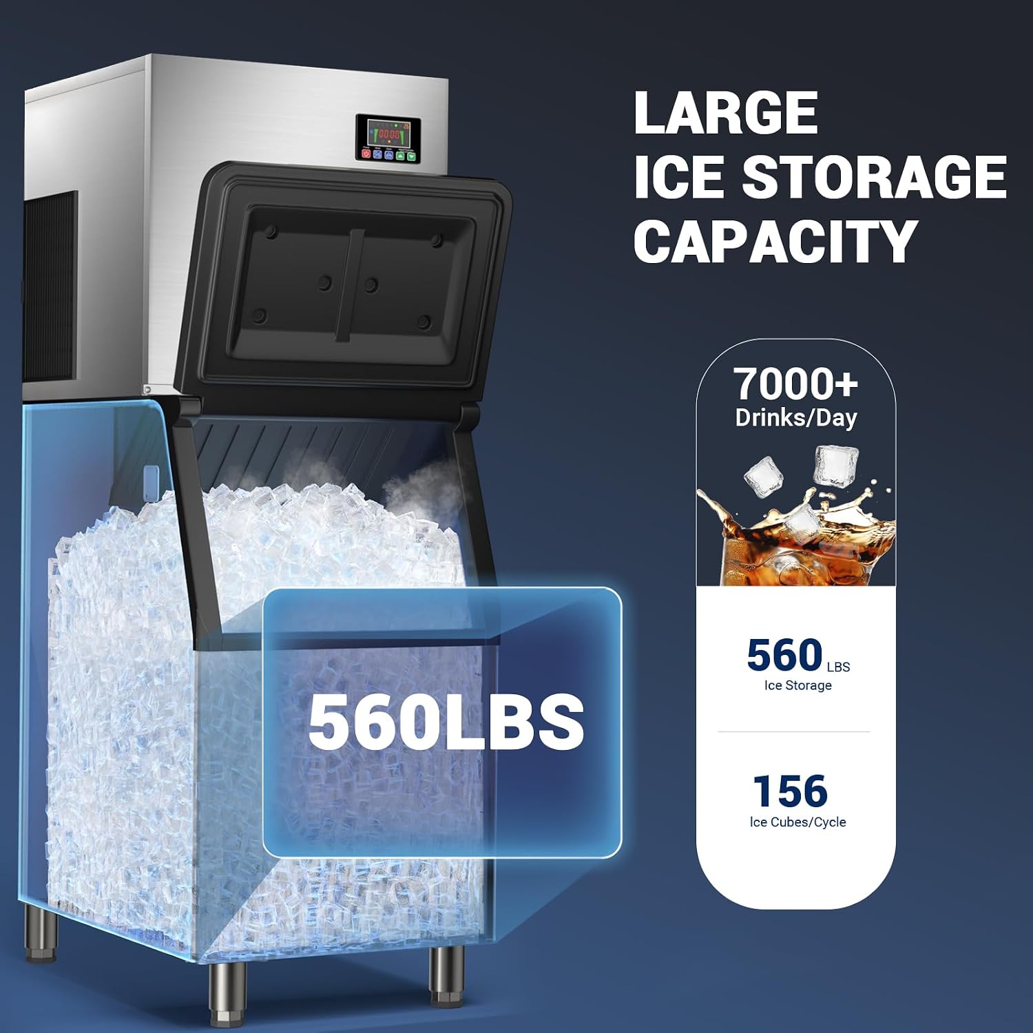 Gewerbliche Eismaschine mit 56 – Food Storage Restaurant Bewertung und Preis