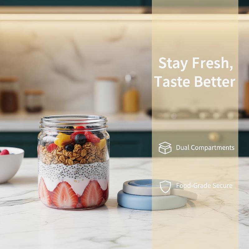 Frühstücksbecher, tragbarer Be – Food Storage Yogurt Bewertung und Preis