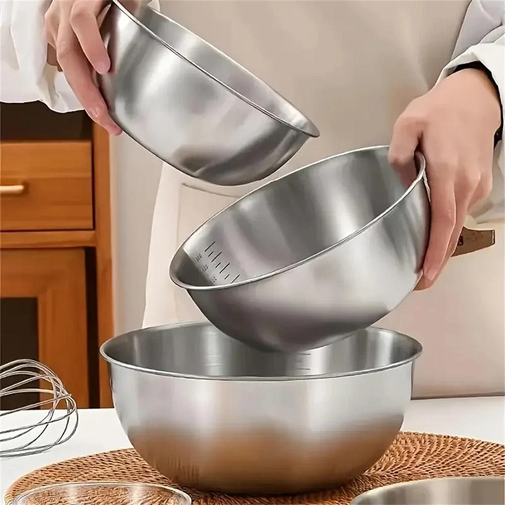 1-3 Edelstahl-Schüssel-Set mit – Food Storage Home Bewertung und Preis