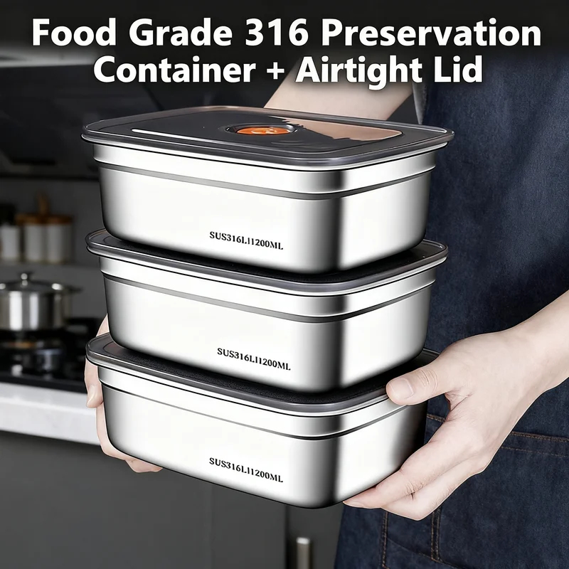 Große Edelstahl-Bento-Box mit  – Xxl Food Storage Container Bewertung und Preis