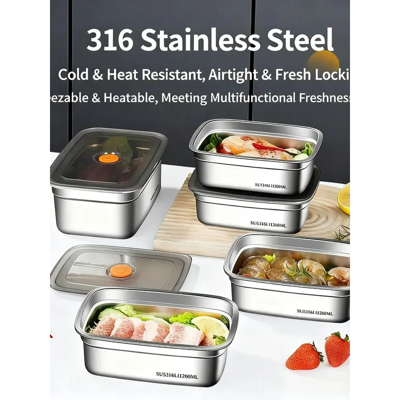 Große Edelstahl-Bento-Box mit  – Xxl Food Storage Container Bewertung und Preis