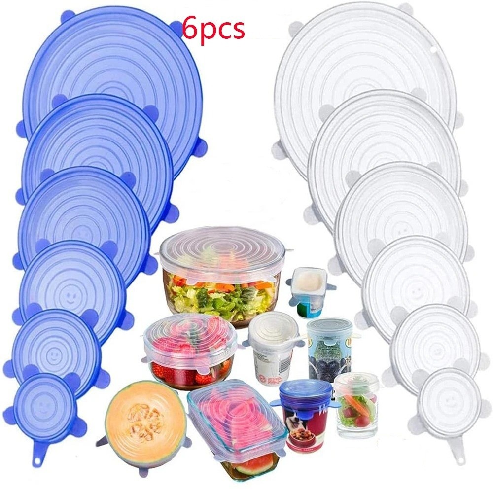 6 Stück nützliche, wiederverwe – Silicone Stretch Lid Bewertung und Preis