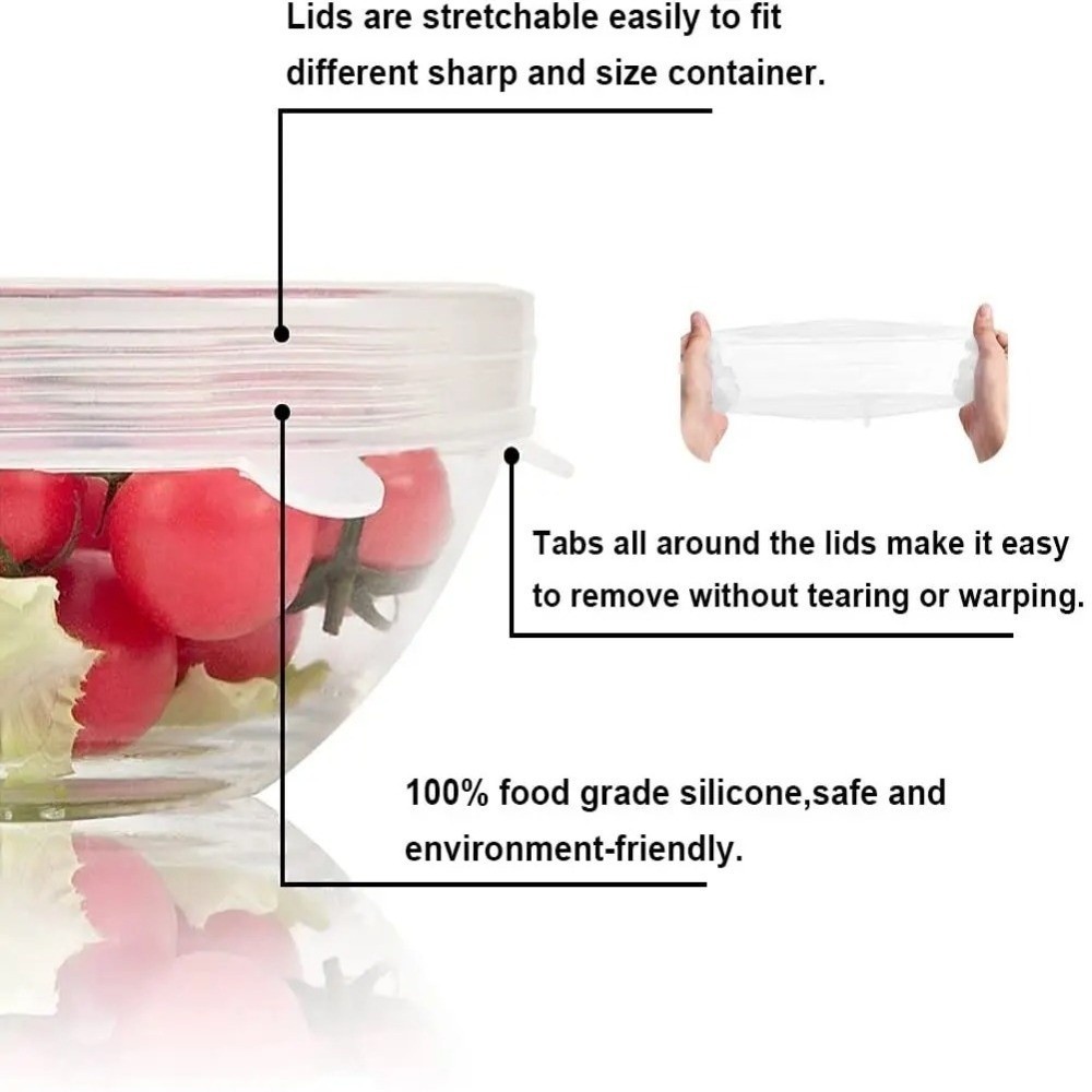 6 Stück Neue Wiederverwendbare – Silicone Stretch Lid Bewertung und Preis
