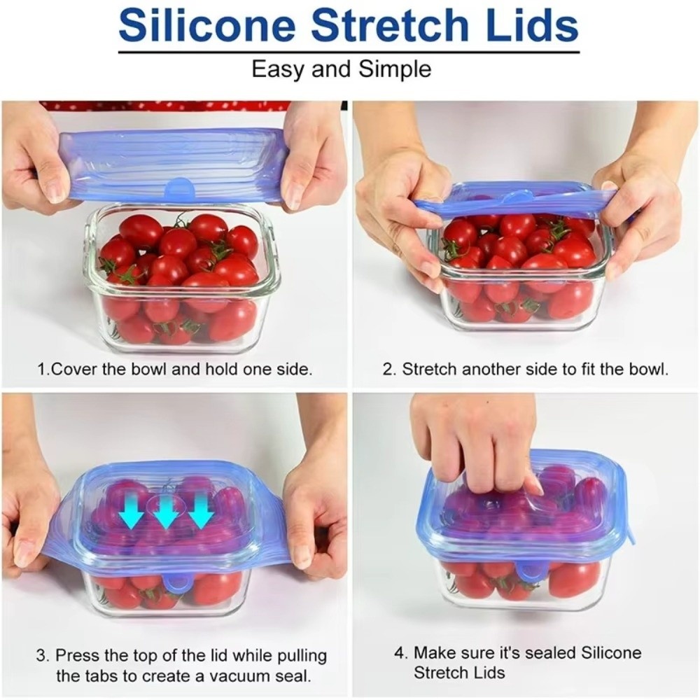 6 Stück Neue Wiederverwendbare – Silicone Stretch Lid Bewertung und Preis