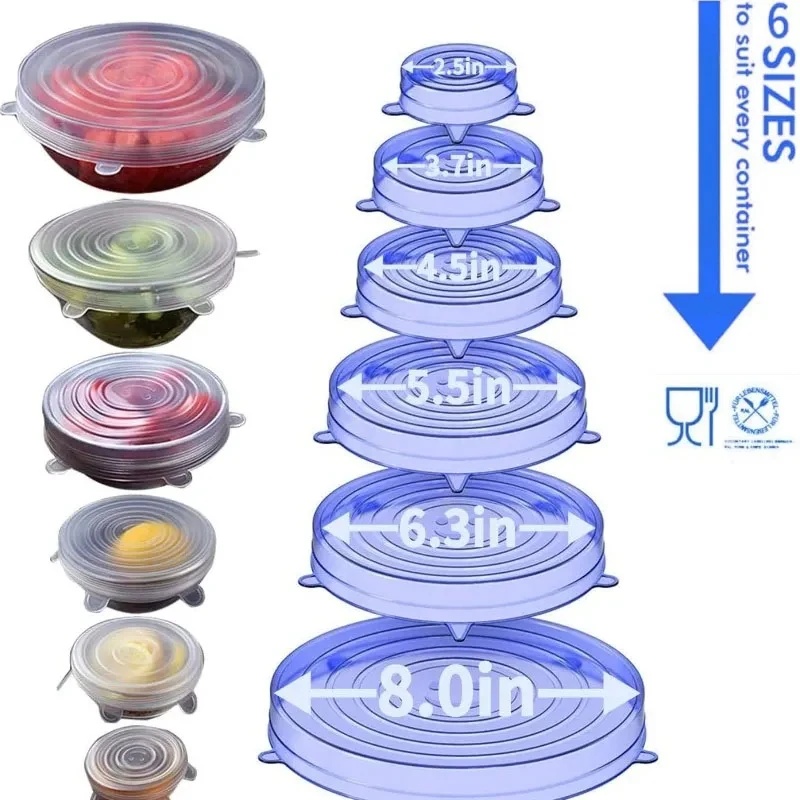 1/2 Set Wiederverwendbare Sili – Silicone Stretch Lid Bewertung und Preis